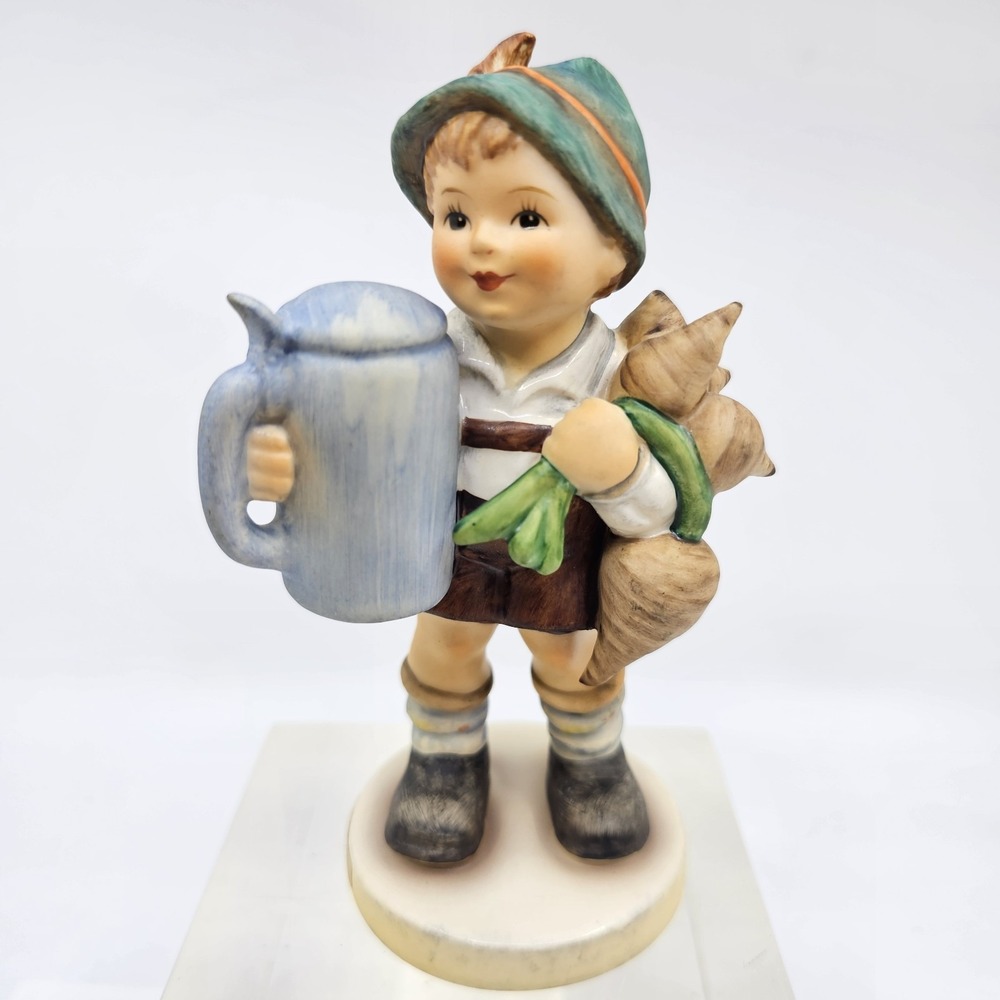 MJ Hummel Goebel W. Germany # 87 Boy With Stein & Turnips "FOR FATHER" Figurine